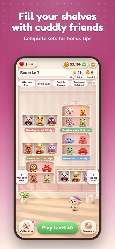 Screenshot 3: Fill your shelves with cuddly friends
